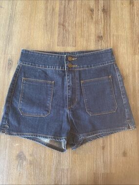 pistola Dark Indigo High-Rise Denim Shorts